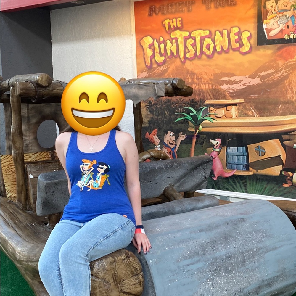 S - Blue Flintstones Tank Top